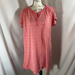 Merona Capped Sleeve Striped Shirt Dress Sz XXL